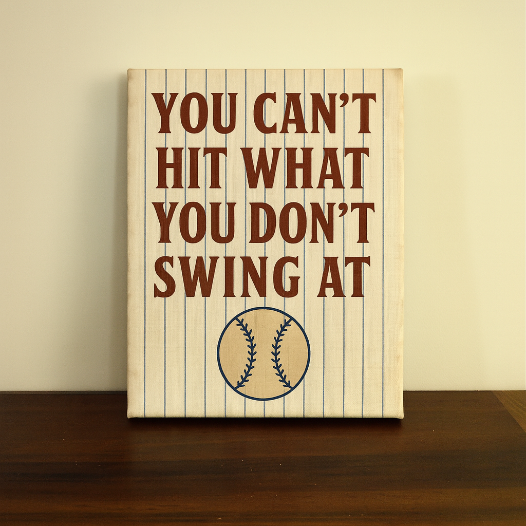 You Can't Hit What You Don't Swing At - Canvas